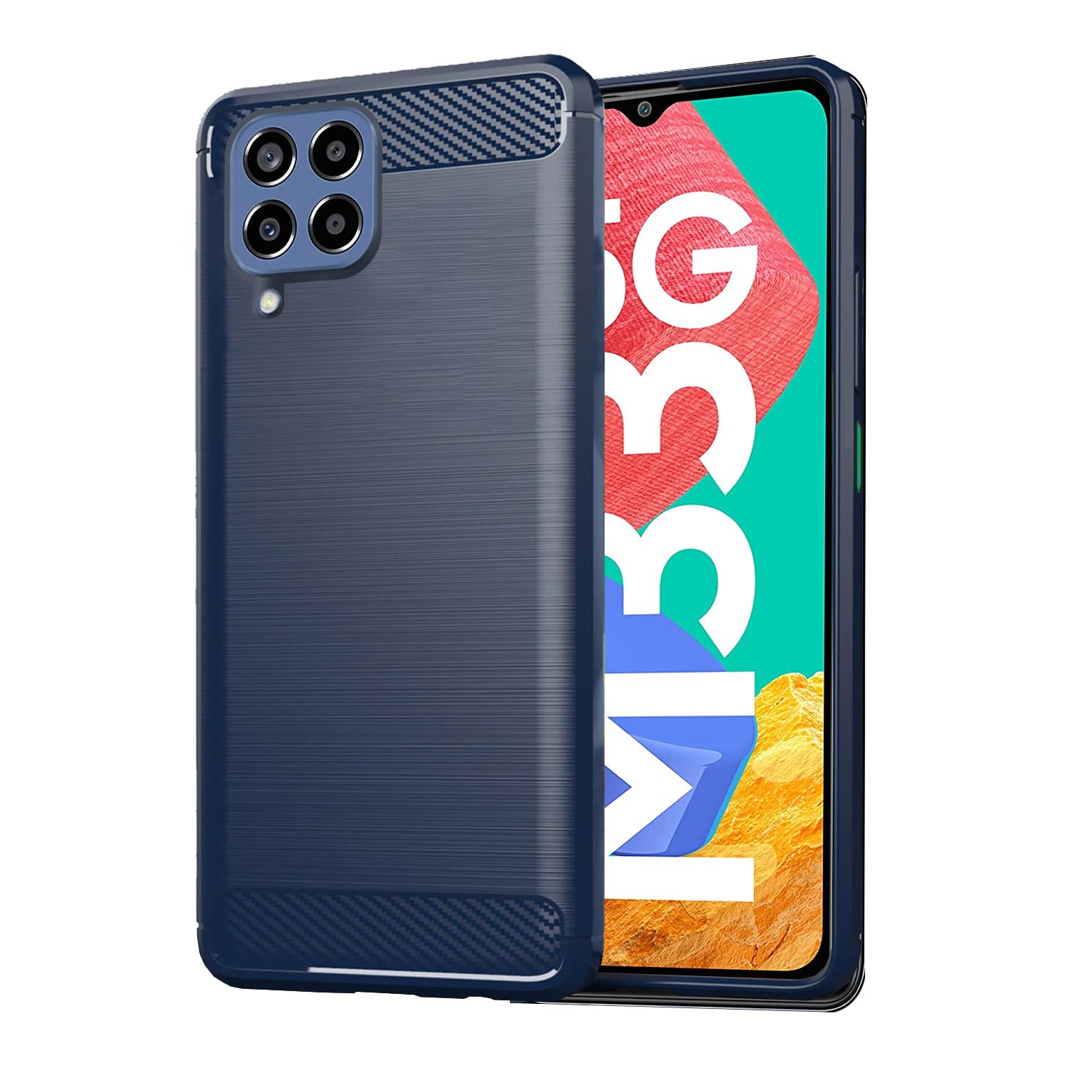 Pikkme Samsung Galaxy M33 5G Back Cover |Hybrid Shock Proof | Matte Soft Silicon Flexible | Back Case for Samsung Galaxy M33 5G (Blue) (B0BY599STX) Amazon Price History, Amazon Price Tracker