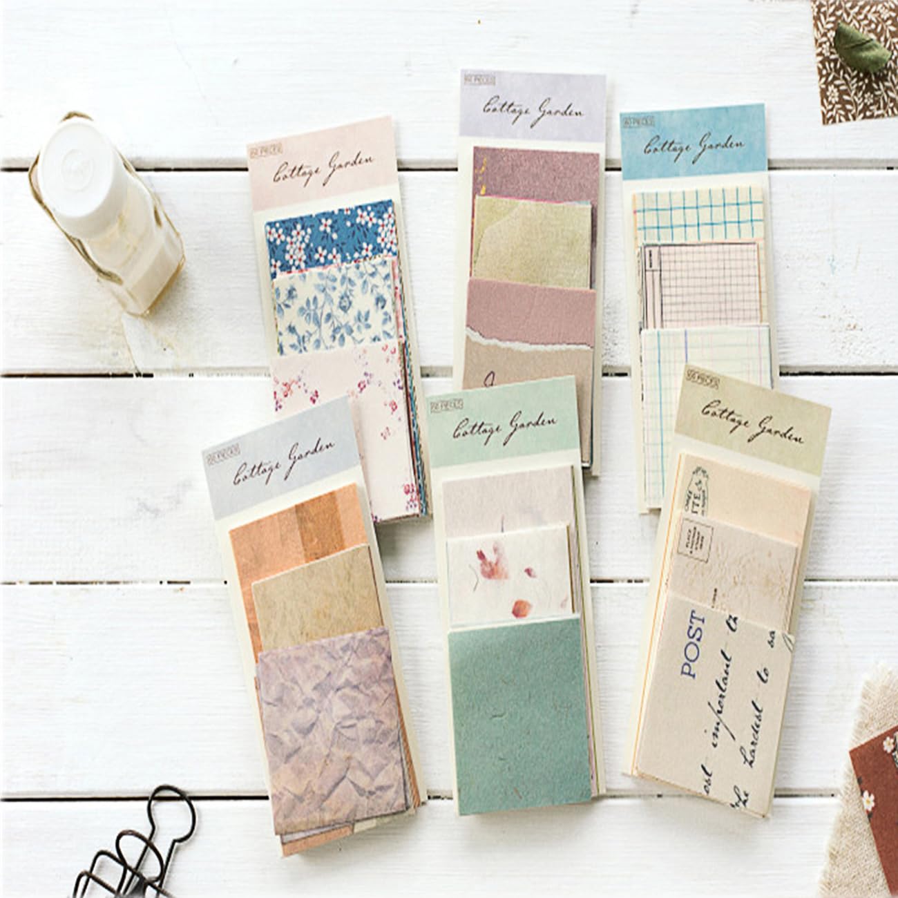 360 Sheets Earth-Tone Scrapbooking Paper Set - Three Different Small Sizes DIY Journaling Supplies (A)