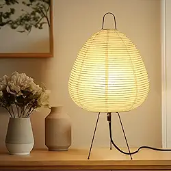 Luminária de papel Noguchi, luminária de chão Akari, lanterna japonesa ideal para cabeceira, sala de estar e decoração Japandi (luminária de mesa Noguchi)