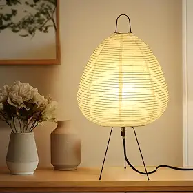 Luminária de papel Noguchi, luminária de chão Akari, lanterna japonesa ideal para cabeceira, sala de estar e decoração Japandi (luminária de mesa Noguchi)