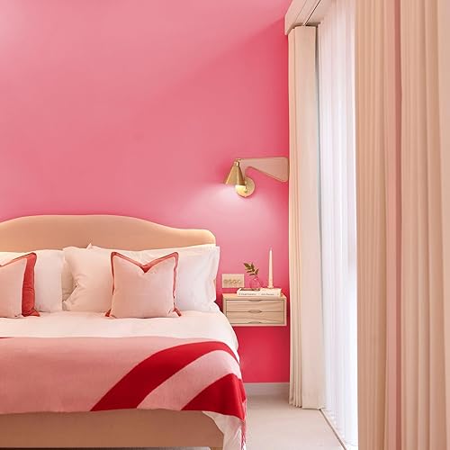 Miniatura 14 de Livelynine Papel tapiz de pared rojo de 15.8 x 394 pulgadas, papel tapiz extraíble para despegar y pegar, rollo de vinilo rojo, autoadhesivo, sin