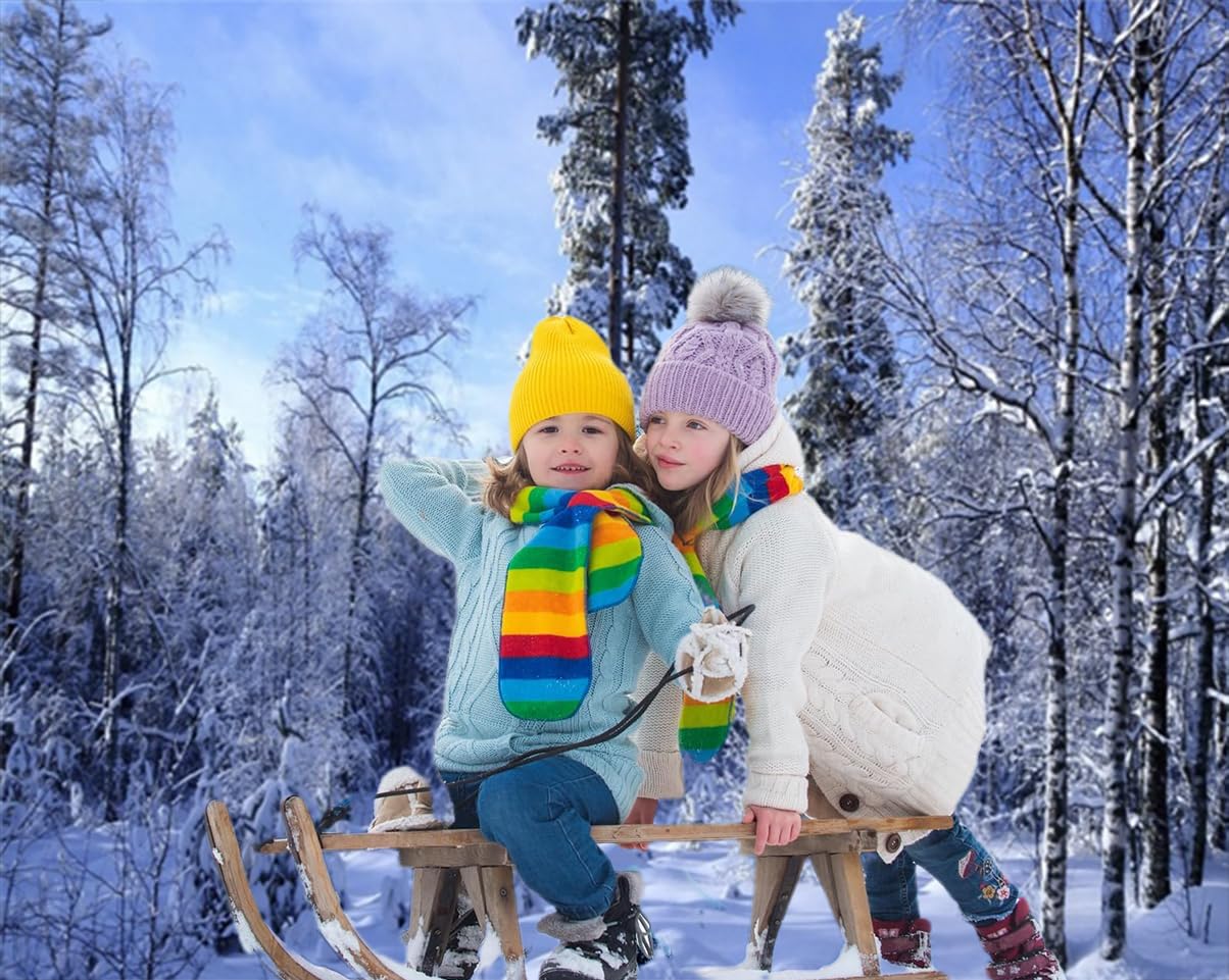 Weihnachts-Fensterhintergrund Winterwald - 3x2,4 M Fotohintergrund Für Weihnachten, Feiern & Fotoshootings