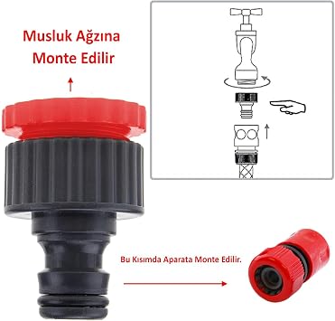 Badem10 Hose Irrigation Head Set 4 Piece Water Gun Connection Insert Apparatus Attachment Garden Irrigation Adapter
