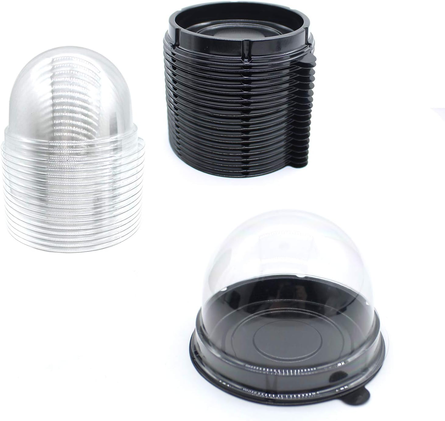 MR.FOAM Clear Plastic Mini Cupcake Container,25 PC Desk Pet Containers