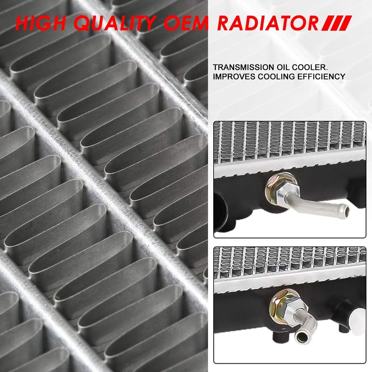Auto Dynasty Radiator Compatible with 1999-2004 Honda Odyssey Isuzu Oasis 2.3L 3.5L AT, DPI 2270 Factory Style 1-Row Cooling Radiator, Aluminum Core