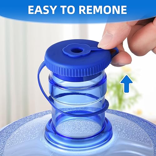 Miniatura 6 de 4 tapas para jarra de agua de 5 galones con anillo o enchufe para colgar, aplica una bomba universal, sello a prueba de fugas, botella de agua de 5