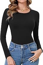 Totatuit Women's Warm Long Sleeve Round Neck Lightweight Comfortable Warm Underwear, Winter T-Shirt