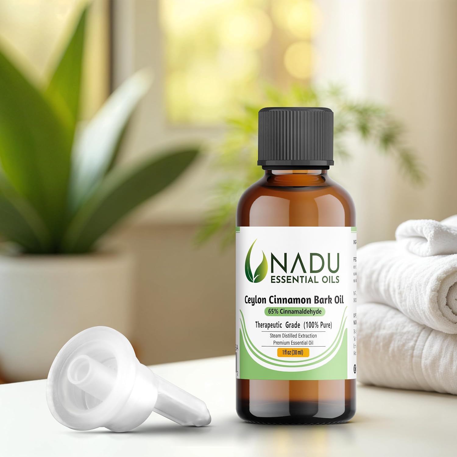 Cinnamon Essential Oil - 65% Cinnamaldehyde - Versatile Essential Oils for Diffusers for Home - Suitable for Aromatherapy, Candles & Soap Making Scents DIY - 1 Fl Oz (30ml)