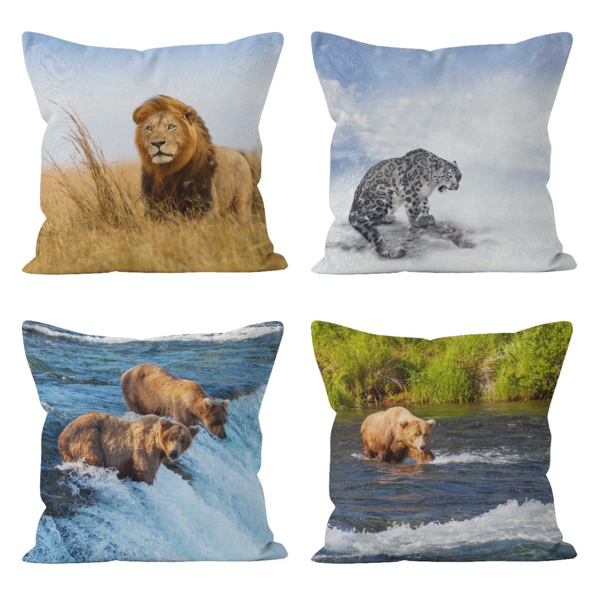 Taie d'oreiller decorative ours brun pour un salon chaleureux