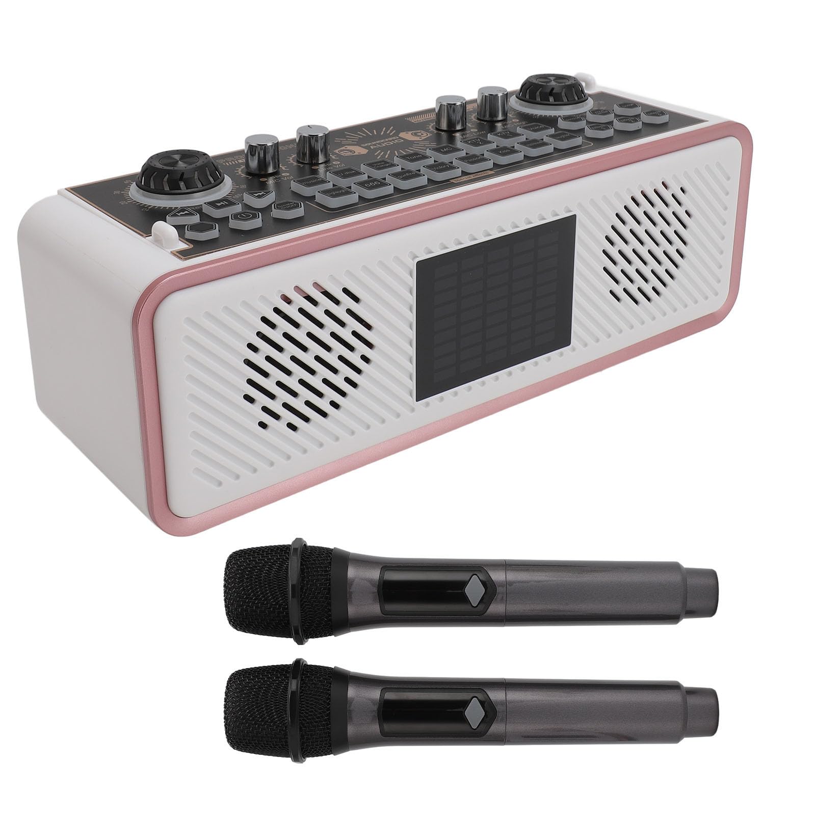 Attrezzatura da Studio Musicale, Attrezzatura da Studio Kit Scheda Audio Karaoke Attrezzatura per Podcast Tipo C Ricarica Altoparlante Kit Microfono Wireless con Scheda Mixer