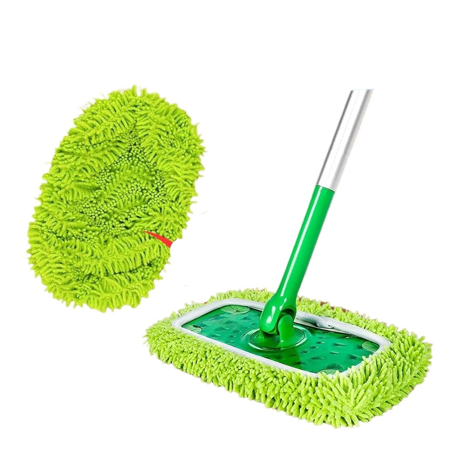 Almohadillas Reutilizables for fregona compatibles con paños de Microfibra for Barrer en seco, recambios húmedos, Paquete 5