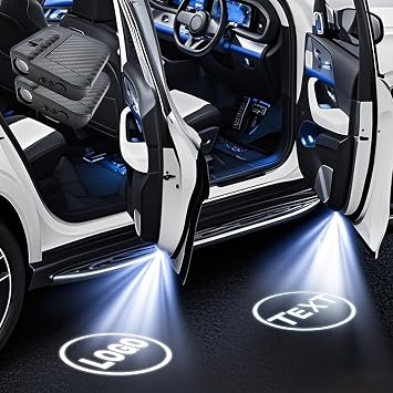2 Pcs Custom Car Logo Lights for Doors Personalized Logo LED Projector Car Door Step Courtesy Welcome Lights