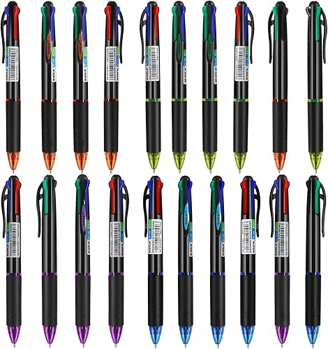 Baile Bolígrafo multifuncional de 4 colores de 0.028 in en un bolígrafo, paquete de 20