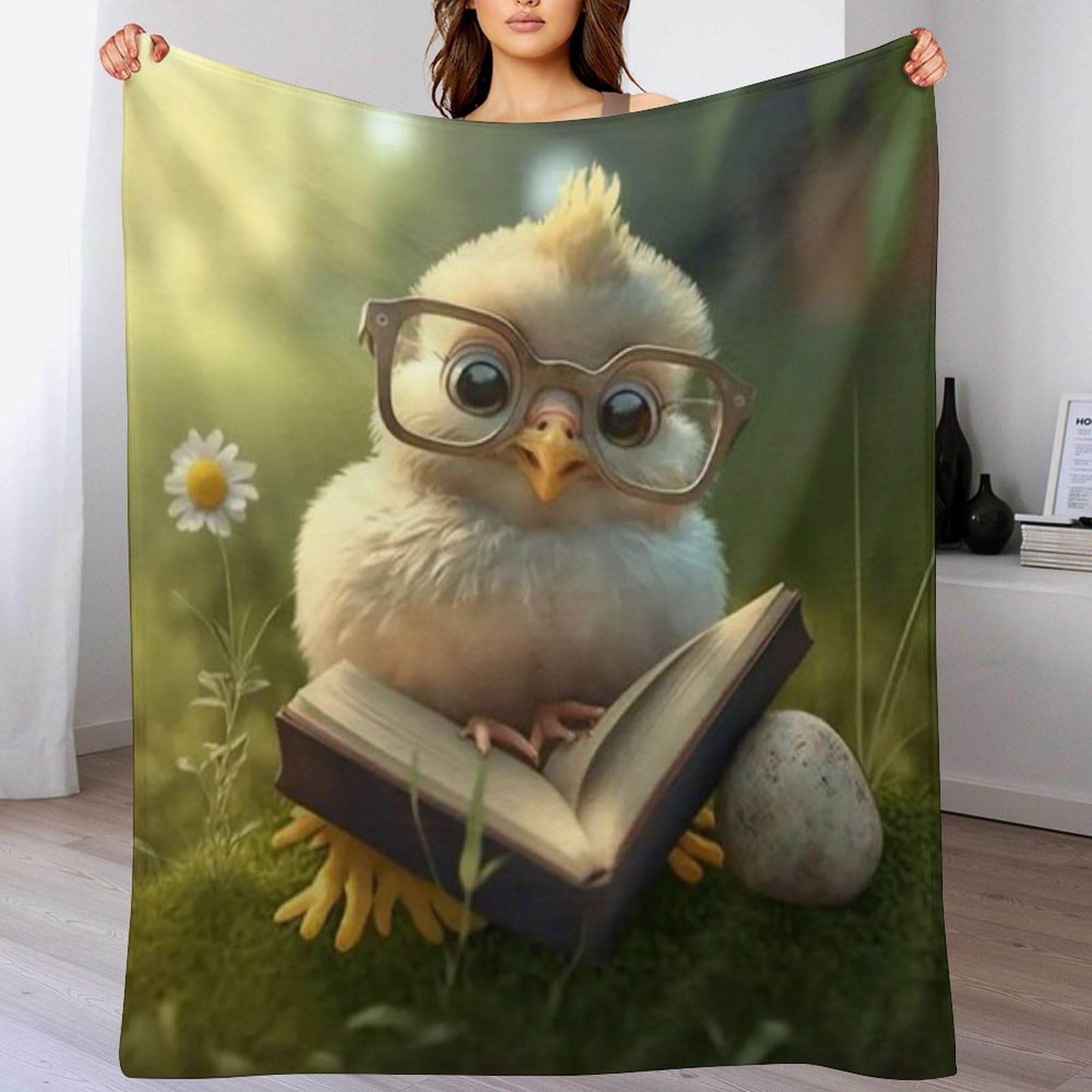 Couverture poulet mignon plaid flanelle douce lit bébé couverture de canapé
