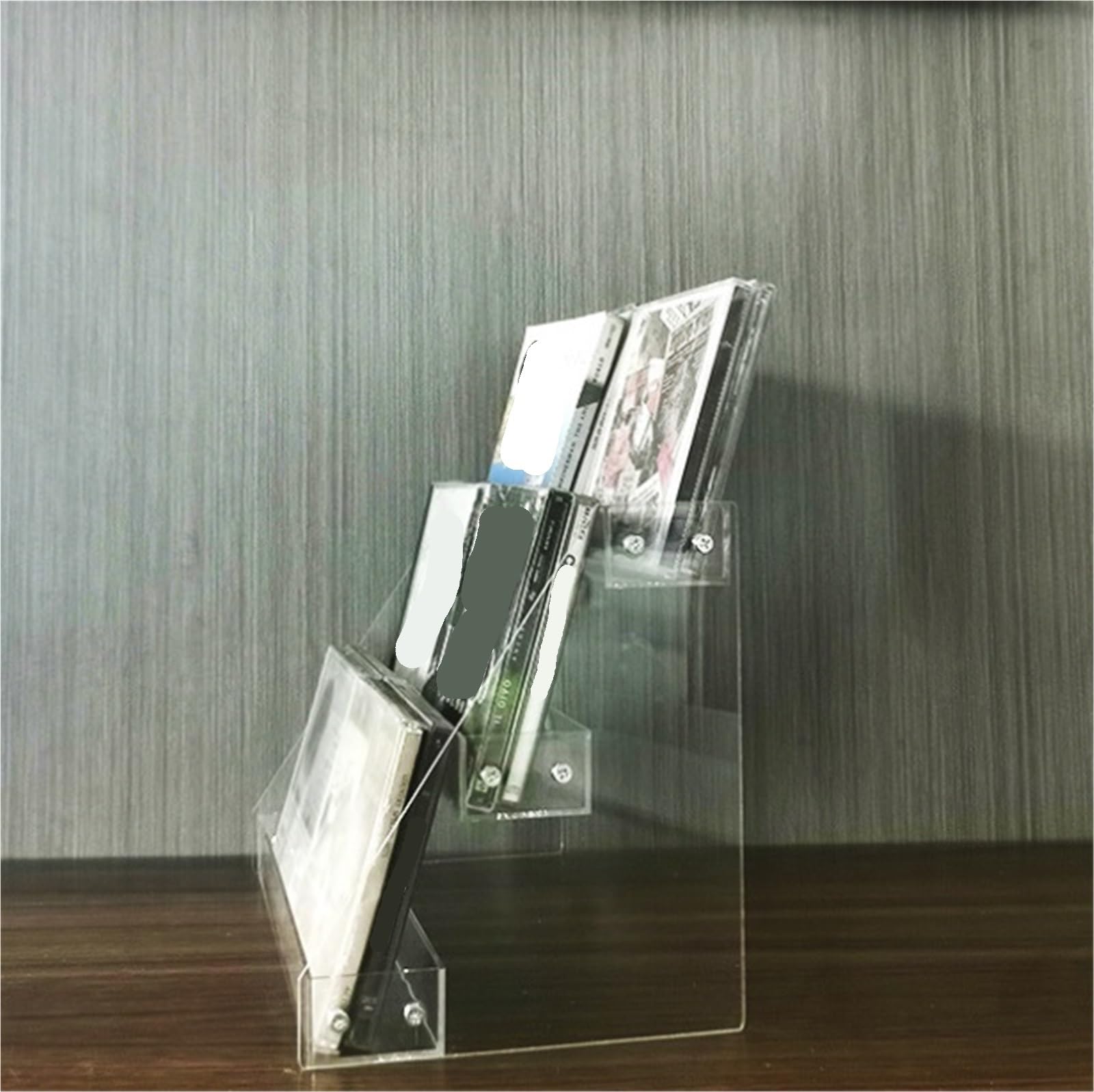 Schallplattenständer 3-Tier Acryl CD Lagerung Rack Tabletop Compact Disc Jewel Case Halter For Büro Schreibtisch Organizer