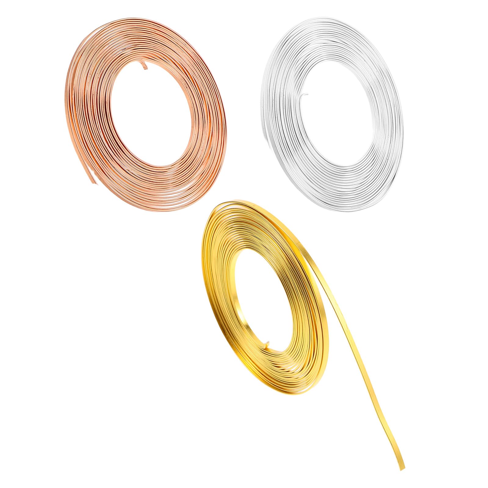 Alambre de aluminio flexible para joyería y escultura con diseño plano maleable 8