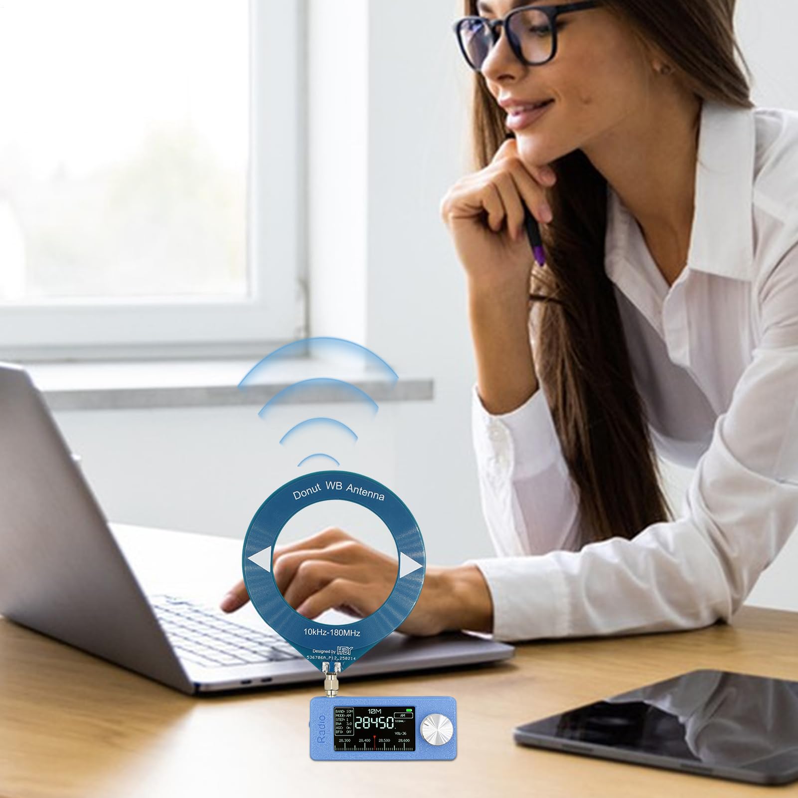 Receptor Estéreo FM Receptor de Radio FM de Bolsillo | 800mA Con Pantalla HD IPS De 4.8 Cm, Antena, LSB, USB, AM, Reproductor Para Hogar, Karaoke, Vehículo, Teatro, Autocaravana,