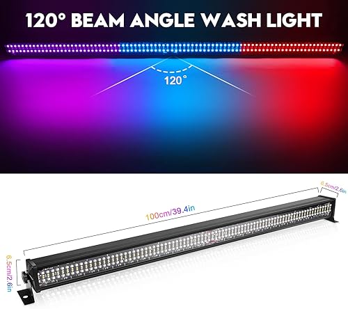 Miniatura 8 de Barra de luz de escenario, 336 LED, 70 W, RGBW, barra de luz para DJ, tira de lavado de pared, control DMX, iluminación de escenario para