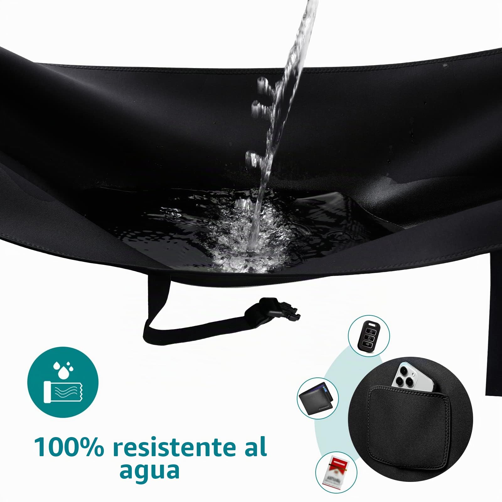 1PC Funda Protectora Asiento Coche Extensión Ampliación para Perros y niños, Neopreno Protector Asiento Coche Impermeable con 3 Correas de Hebilla y Bolsillo pequeño, para camión SUV