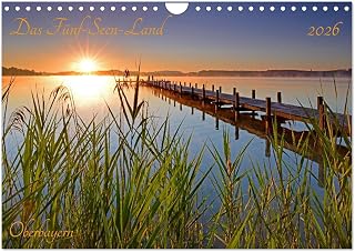The Five Lakes Country Upper Bavaria, US-Version (Wall Calendar 2026 DIN A4 Landscape), CALVENDO 12 Month Wall Calendar