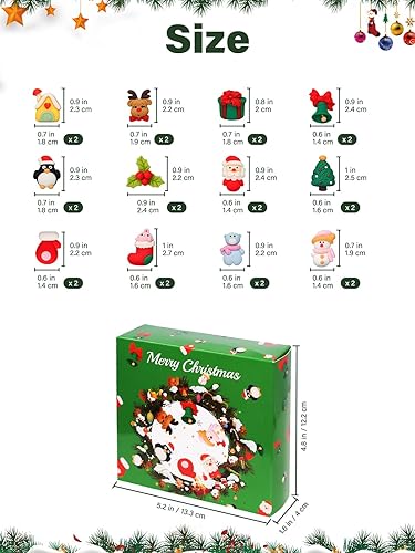 Miniatura 2 de Llaveros con temática navideñacolgantes con tarjetas de regalo de intercambio para niños y niñas, recuerdos de fiesta, calendario de cuenta