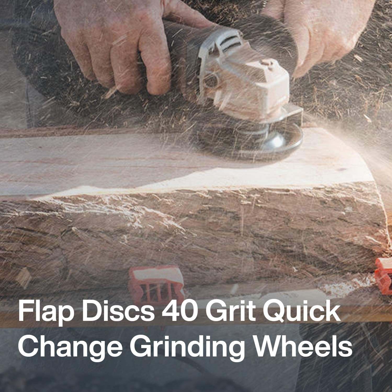 Katzco Flap Discs 80 Grit Quick Change Grinding Wheels 10 Pieces - 2 Inch - for Rotary Tools, Die Grinder, Drill, Blending and Finishing Applications - - 