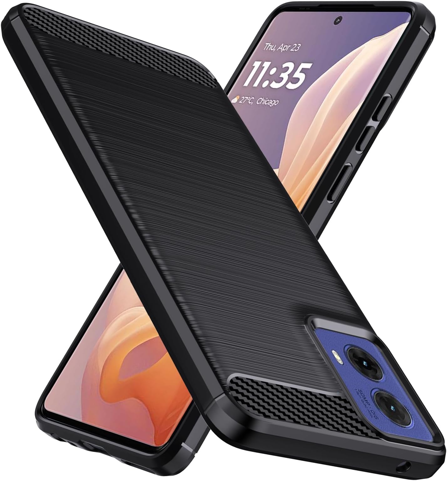 Coque Souple Silicone Kwmobile Pour Motorola Moto G85 5G - Transparent/Noir - Neuf