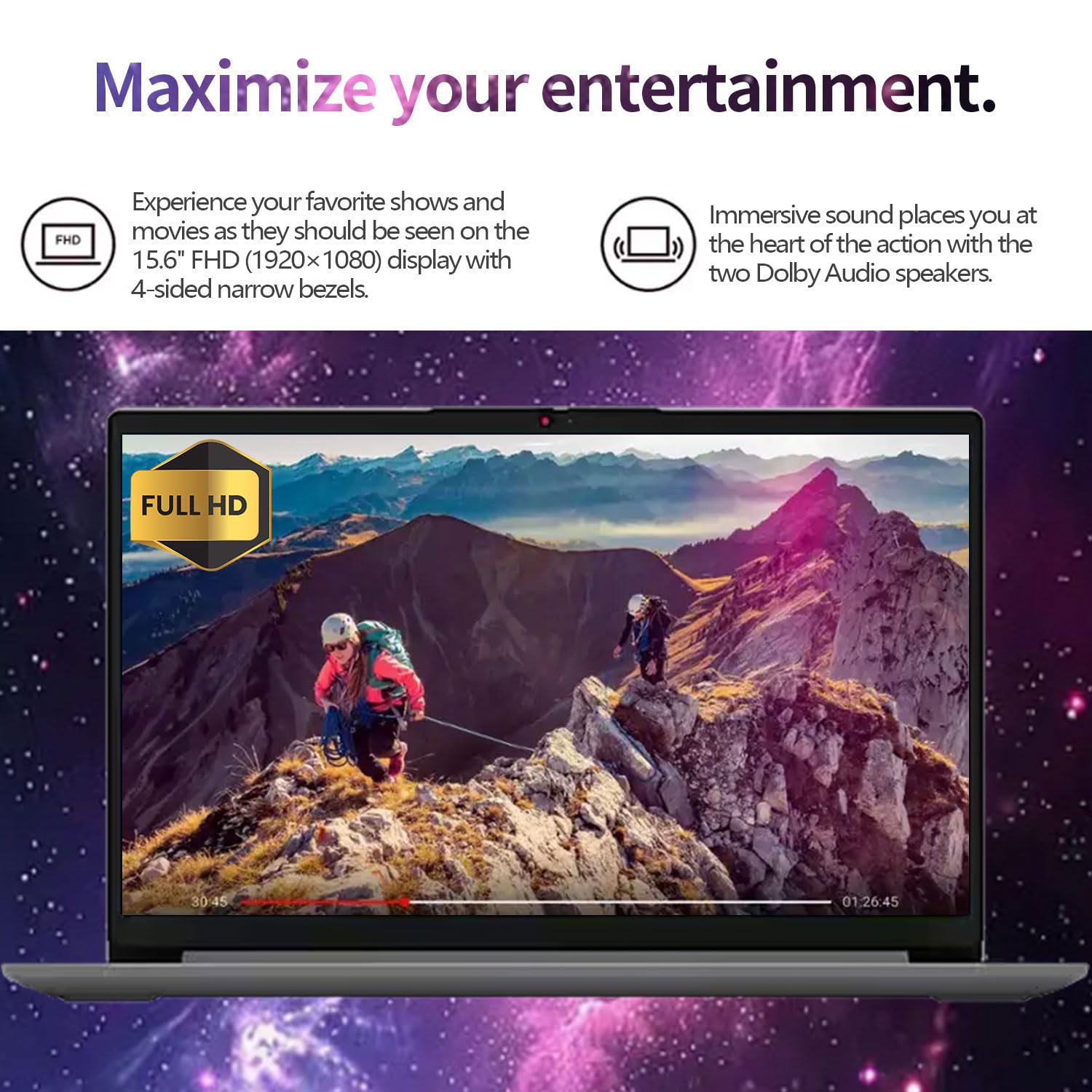 Lenovo Essential Laptop | Ideapad 1i | 36GB RAM | 15.6" FHD Display | 1.5TB Storage | 1 Yr Office 365 ADP | Intel Quad-Cores Processor | HDMI | Wi-Fi 6 | Win11 Home | w/Mouse & Laptop Cooler