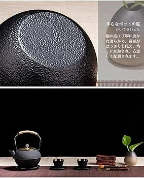 Amazon | 【Ptomoto】南部鉄器 鉄瓶 鋳鉄ケトル 直火・IH 対応