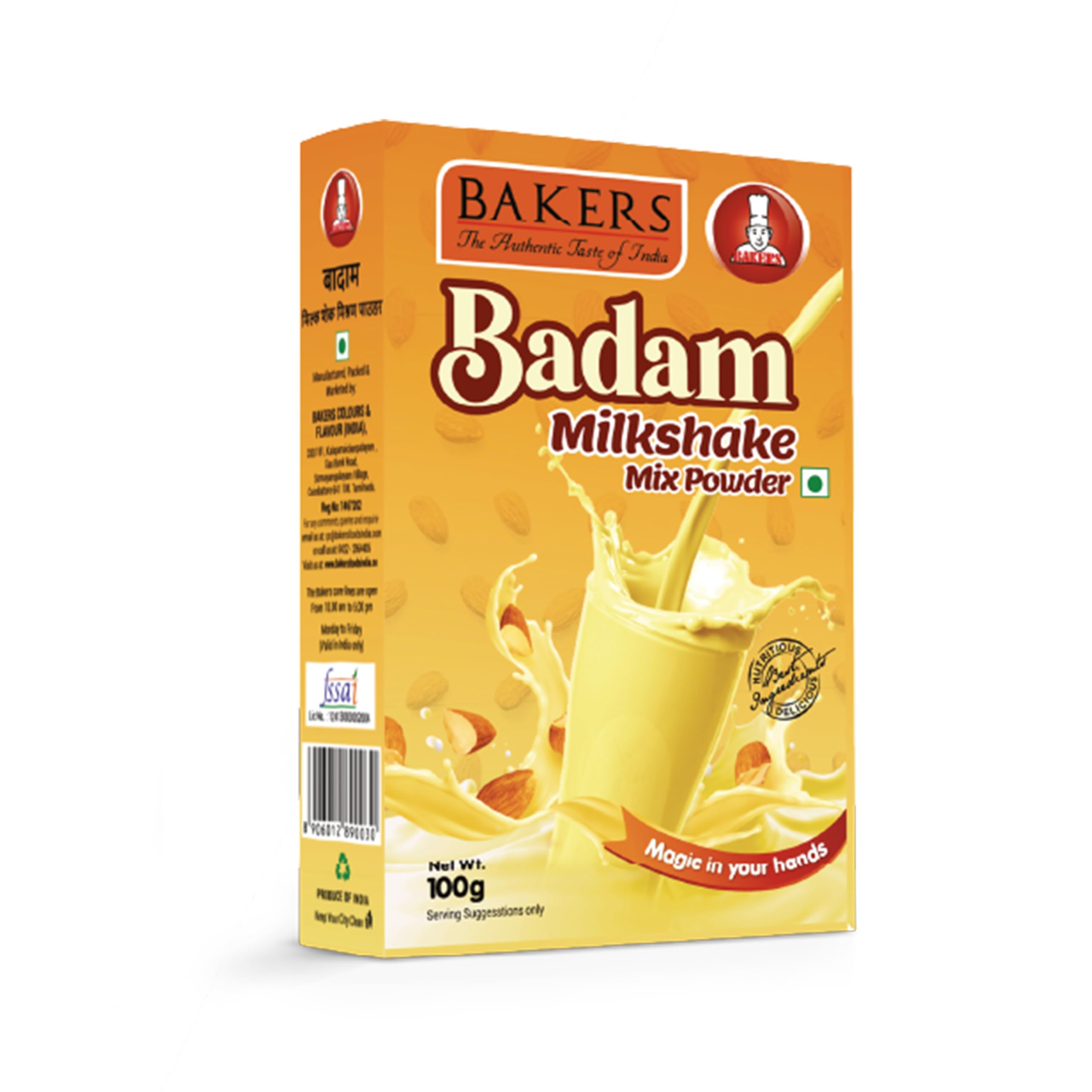 Milk Shake Mix Powder - Badam Flavor (100g x 6, 600g) | Instant Thick & Creamy Shake Mix | Rich & Delicious Dessert Drink | Ready to Mix with Milk | No Preservatives |Ready in 30 Sec