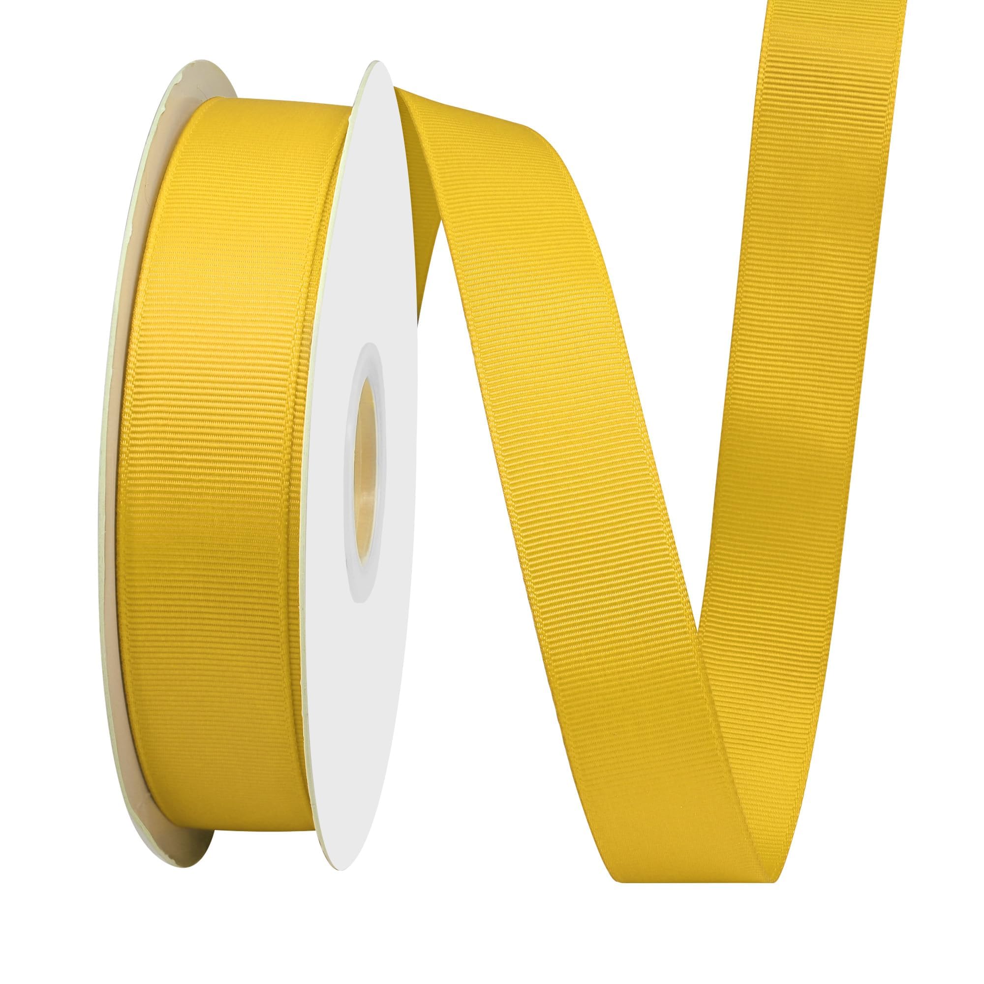 BVIEAKD 26mm x 45m Maize Grosgrain Ribbon Maize Ribbon for Gift Wrapping Very Suitable for Weddings Decoration Bouquet Arts Craft Sewing Hair Bow Invitation - Image 3