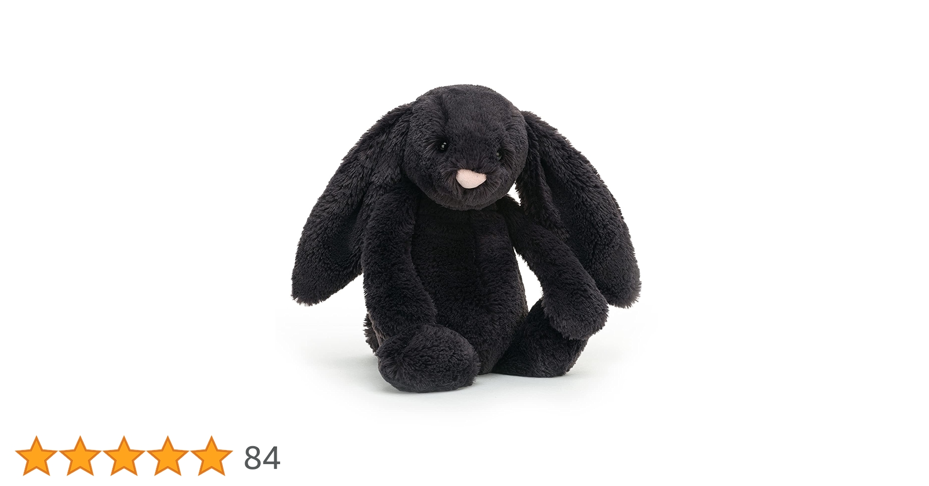 Jellycat Medium Bashful Inky Black Bunny Plush Soft Toy : Amazon