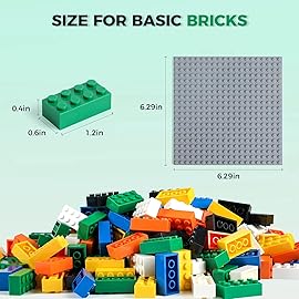 HUIZDQ 500 Piece Classic Building Bricks and 1 Gray Baseplate, 2x4 Bricks Bulk Creative Building Toys, Blocks Bulk for Kids Ages 6+, 7 Colors(Samll Bricks, 1.25x0.62x0.47 in)