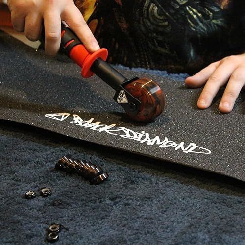 Miniatura 5 de Black Diamond Grip Herramienta de patinaje de cinta para aplicación de cinta de agarre de monopatín, elimina las burbujas de aire y la abrasión de