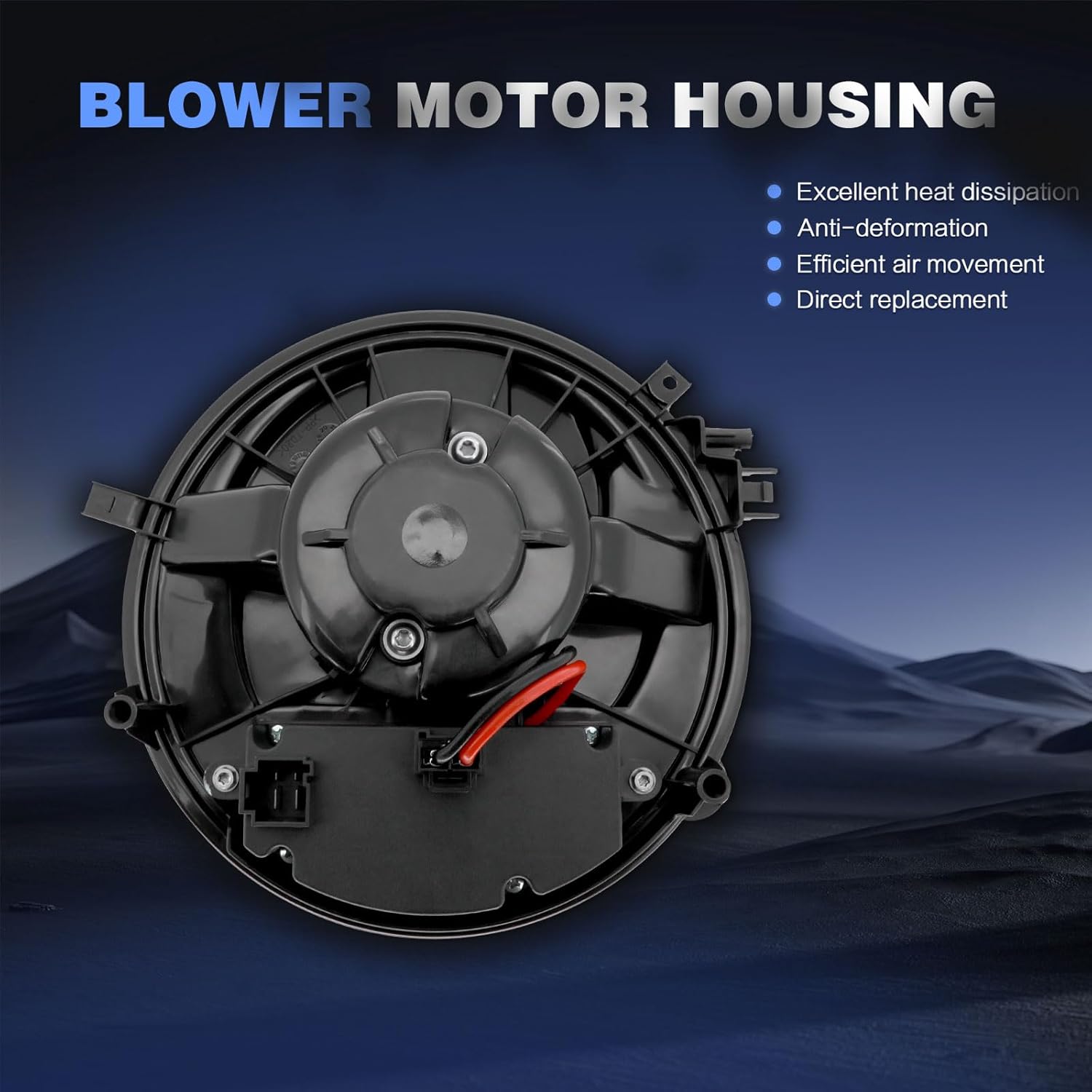 Front HVAC Heater Blower Motor and Resistor Assembly Replacement for Audi & Volkswagen Vehicles - Golf, e-Golf, Golf Alltrack/SportWagen, Golf R, GTI, A3, A3 Quattro, Q3, RS3, S3