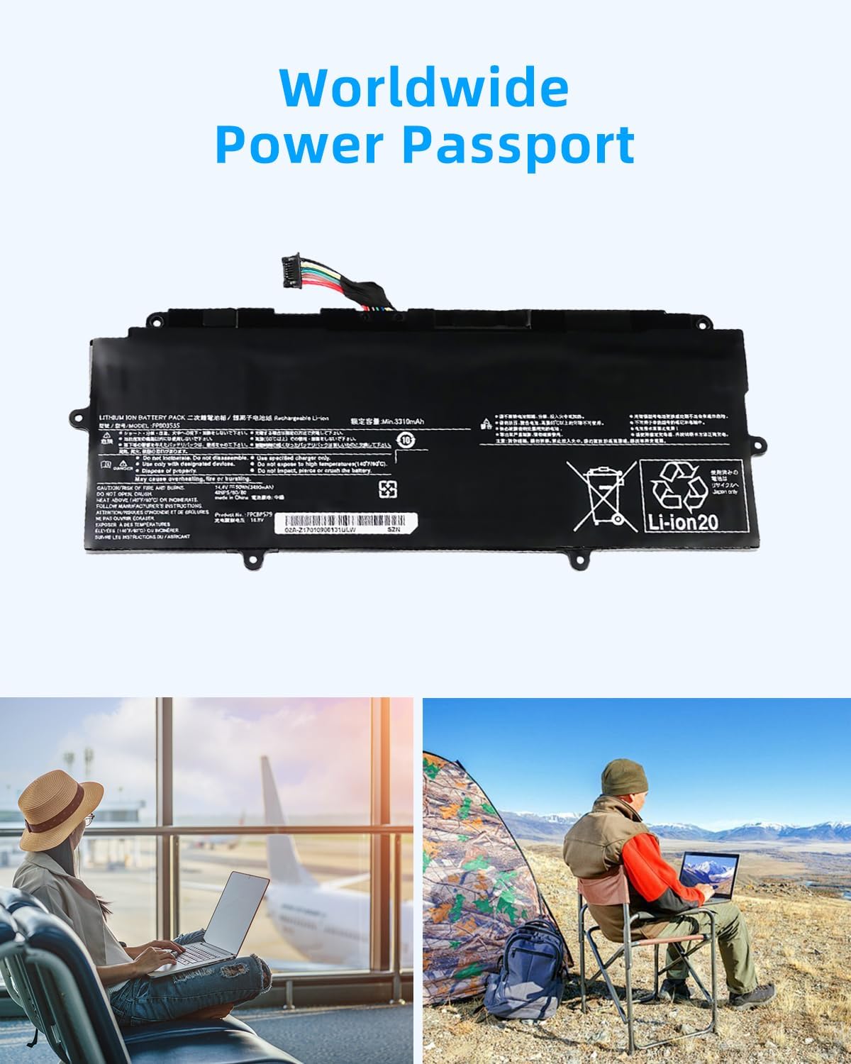 50Wh FPB0353S FPCBP579 Battery for Fujitsu Laptop Battery CP785912-01 Hign Performance