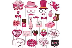 Valentines Day Photo Booth Props Kit: Capture Romantic & Joyous Moments