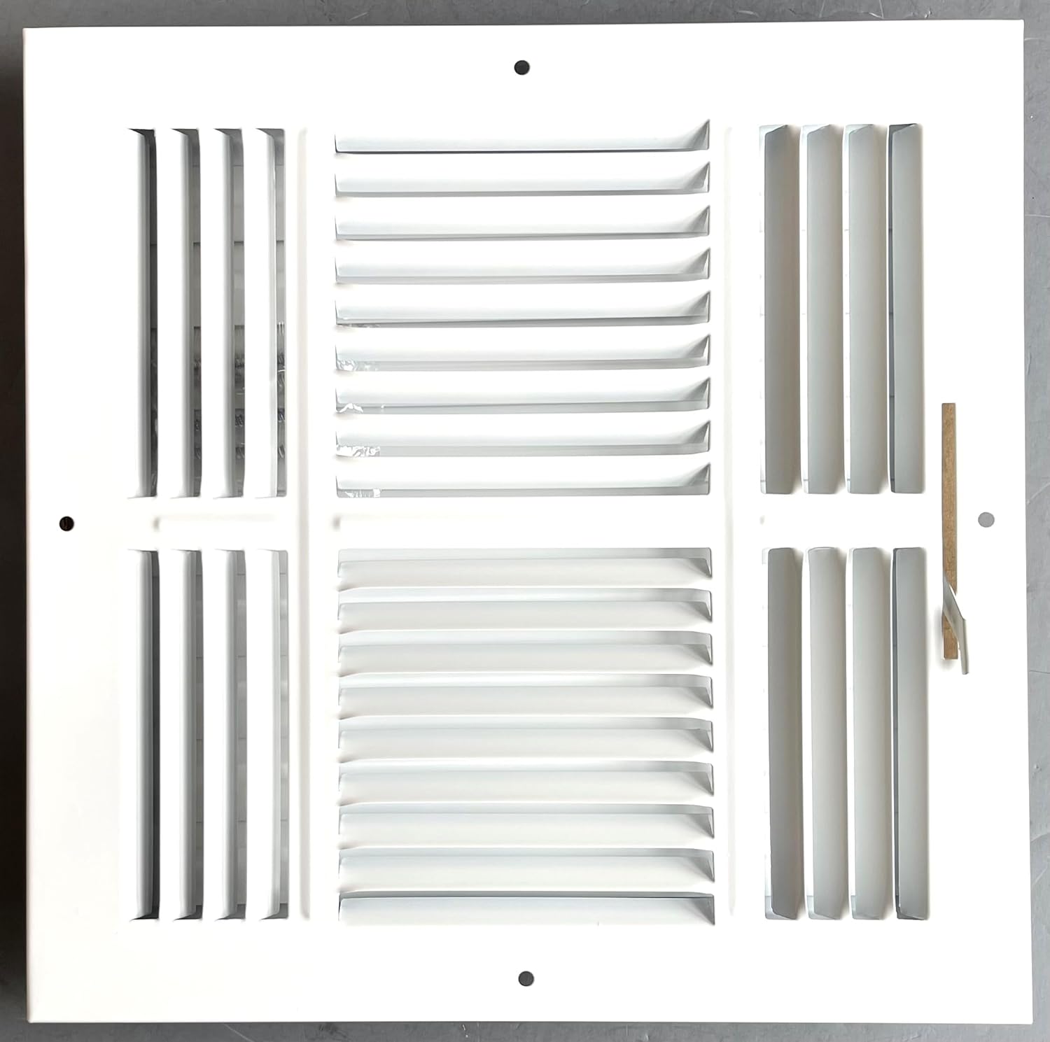 SIMILAR NOT EXACT/INCOMPLETE10\"x 10\" (Duct Opening Size) 4-Way Stamped Face Steel Ceiling/sidewall Air Supply Register - Vent Cover - Actual Outside Dimension 11.75\" X 11.75\"