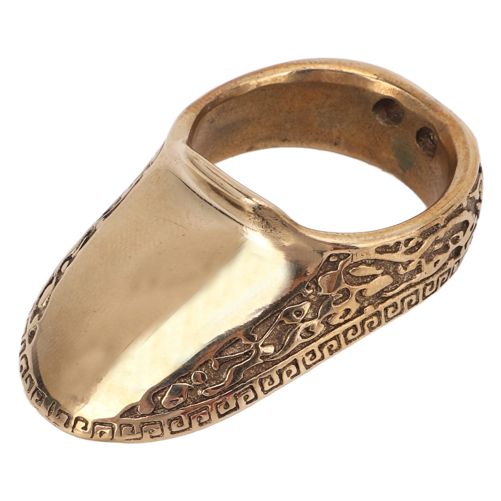 VBESTLIFE Archery Thumb Ring Universal Archery Metal Brass Finger Guard, Traditional Bowstring Universal Finger Guard(22MM)
