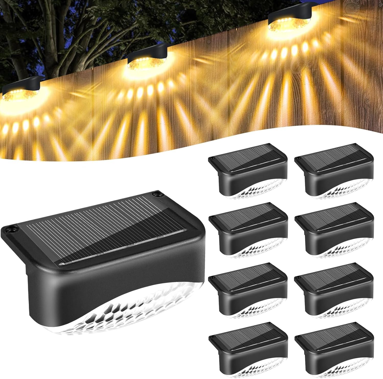Bzavor Solarlampen für Außen Garten,12 Stück IP65 Wasserdichte Solarleuchten Garten Deko,Zaunbeleuchtung Solar,Led Gartenleuchten,Balkonbeleuchtung Lampe Outdoor