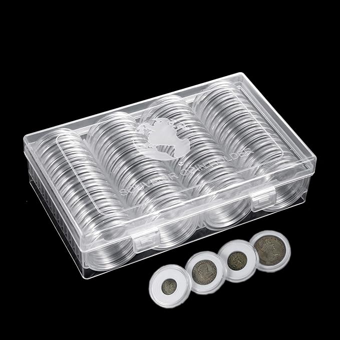 AITIME 41mm Coin Capsules, 60 Pieces Silver Dollar Coin Holders with