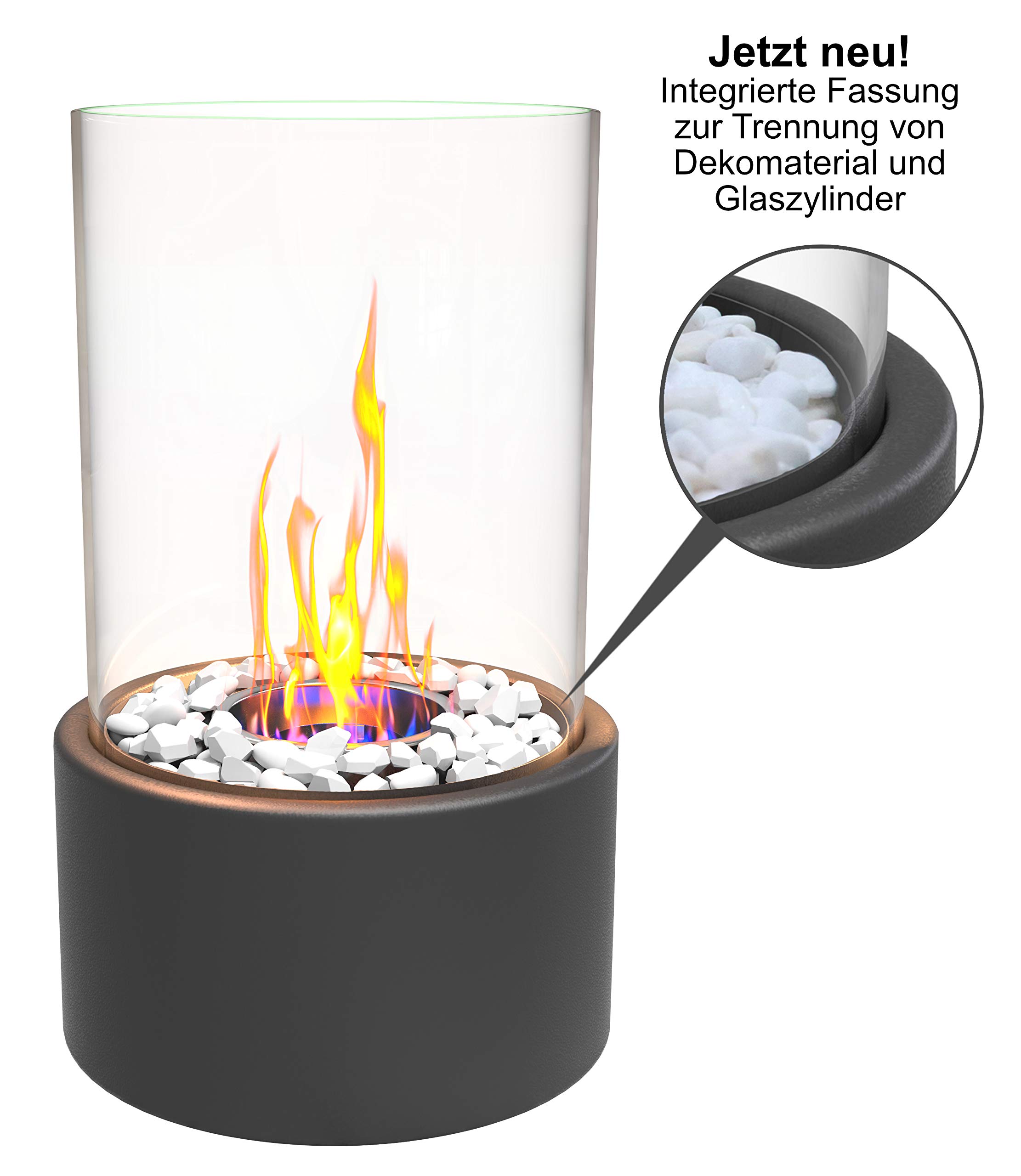 Buy Elegant bioethanol table fireplace with ethanol tank, tank insert