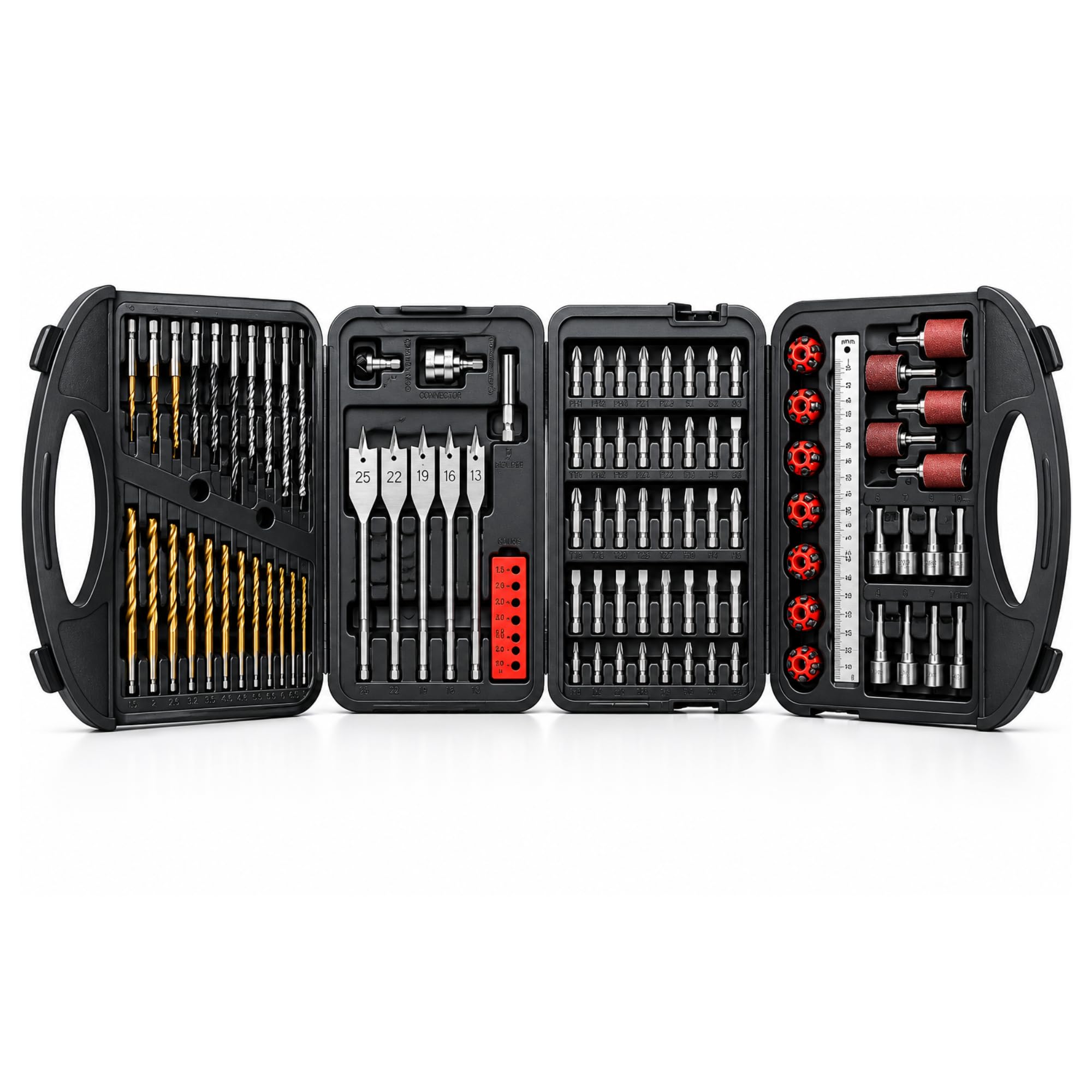 Mylek Drill Bit Set 118 Piece Diy Hss Titanium For SteelMetalWoodPlasticScrewdriver from B&Q