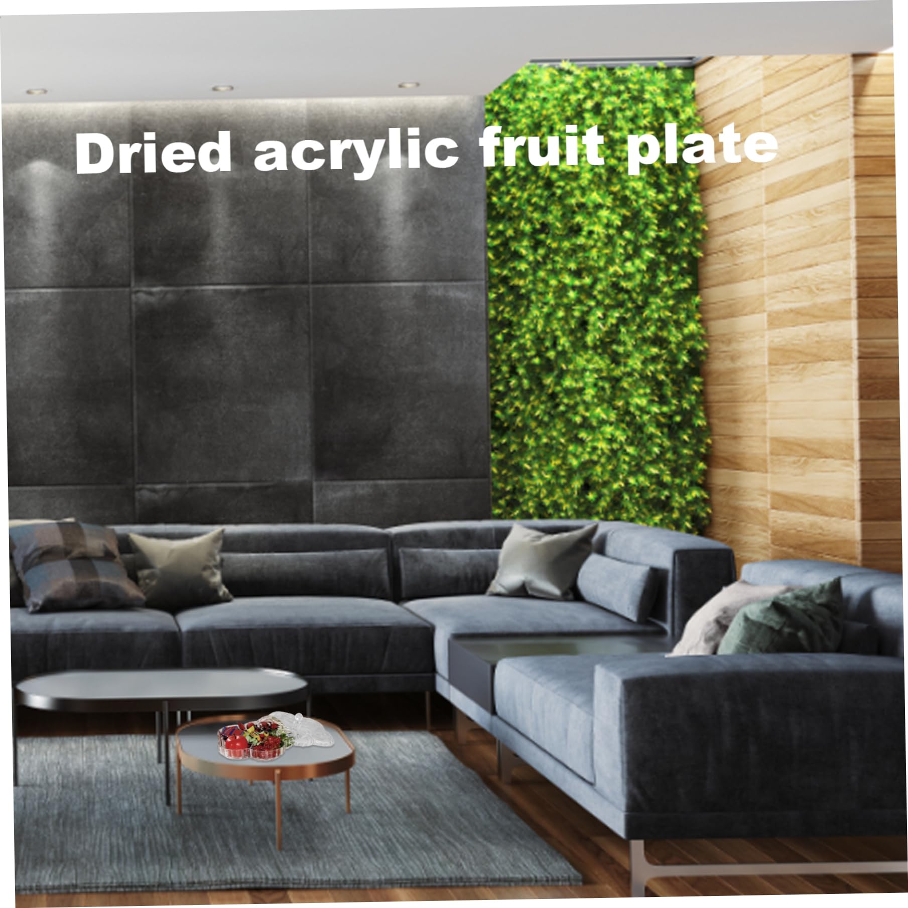 Generic Snack Tray Divided Serving Bowl Fruit Platter Box Spinning Nut Tray with Lid Clear Organizer for Dried Candies Home Tool