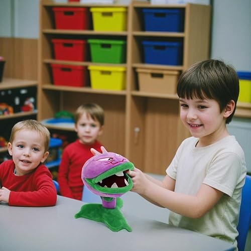 Miniatura 7 de Dyharnsty Plants vs Zombies - Juguetes de peluche Chomper Plant Soft Figure Muñecas, plantas contra zombies, juguetes de PVZ Plush 1 2 Set (Chomper)