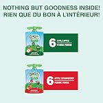 GoGo squeeZ Fruit Sauce Snack Pouches Variety Pack - Apple Apple, Apple Strawberry. 100% Real Fruit Puree, No Sugar Added, No Preservatives, 12 x 90g Squeezable Fruit Snacks