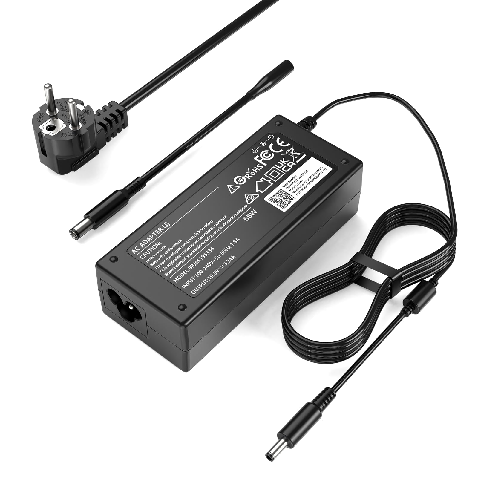 Cargador 65W 45W Compatible con DELL Inspiron 11 13 14 15 17 3000 5000 7000 3501 3505 3530 3511 5570 5593 5378 Latitude 3520 3510 3420 3410 Vostro 3420 3520 3510 3500 5510 Adaptador Charger