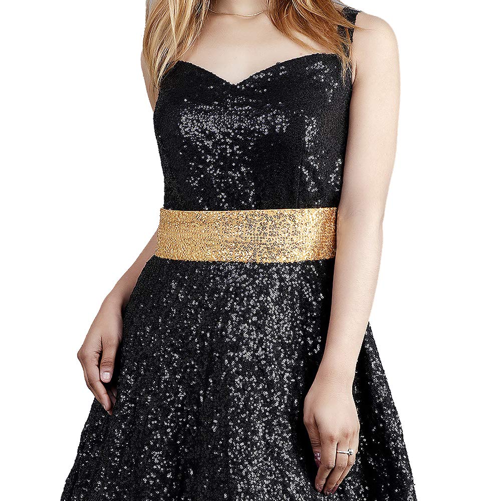 Gold glitter belt for dress Clearance