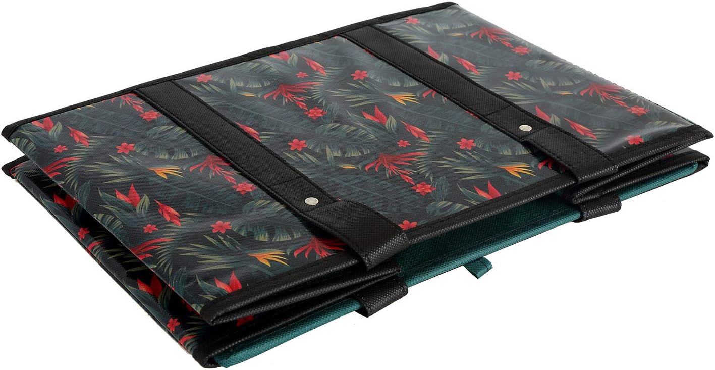 Foraineam Reusable Grocery Bags Set Durable Heavy Duty Tote Bag Collapsible Grocery Shopping Box Bag with Reinforced Bottom - Image 5