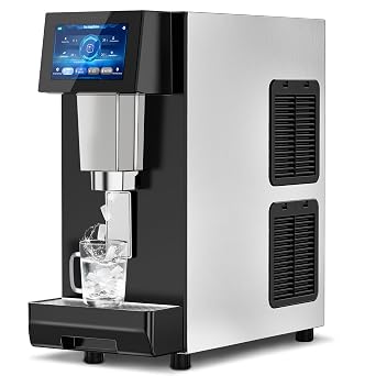Nugget Ice Maker Machine Countertop, Ice/Water/Ice & Water Optional, 95LBS/24H Soft Pellet Crushed Chewable Ice Machine with Self-Cleaning for Home Office Kitchen Party RV